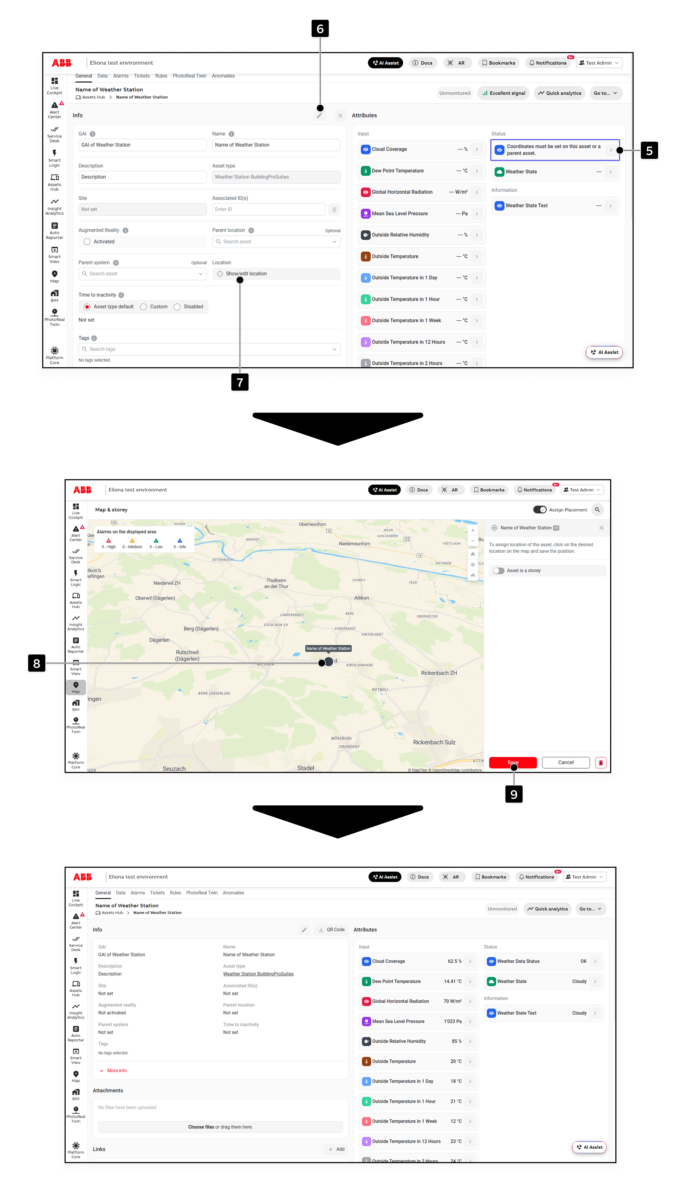 Place a Weather Station asset and save its location
